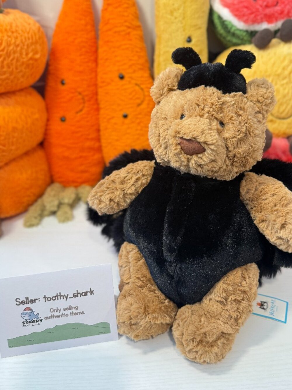 Jellycat Spider Bartholomew Bear BNWT - Retired & Rare - 100% Authentic - Spooky